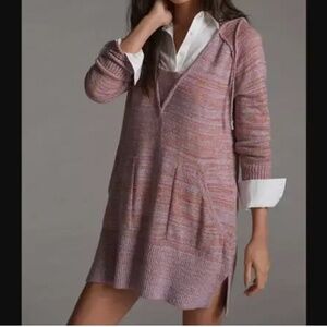 Anthropologie Daily Practice Hooded Sweater Mini Dress Large